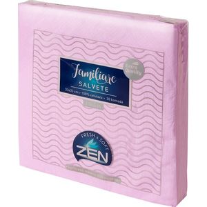 Zen familiare salvete 30/1 roze 2sl 33X33