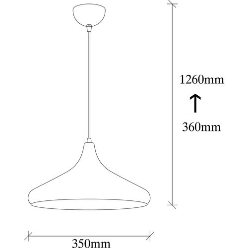 Opviq Visilica LIFE crna, metal, 35 x 35 cm, visina 116 cm, duljina kabla 90 cm, E27 40 W, Berceste - 207-S slika 3