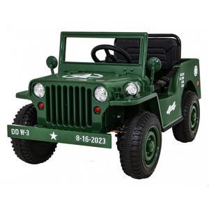 Auto na akumulator Retro Military 4x4 - zeleni