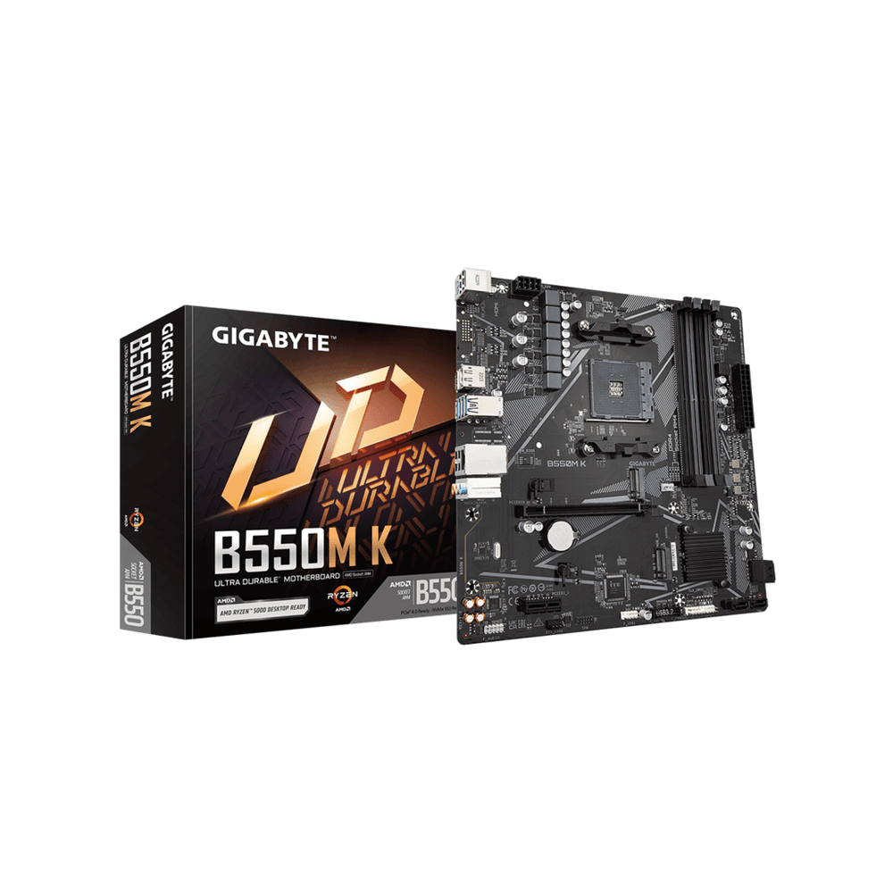 Gigabyte MB [B550M K];AM4; 4xDDR4; 2xM.2; 4xSATA;8xusB; DP; HDMI; PS2; mATX slika 1