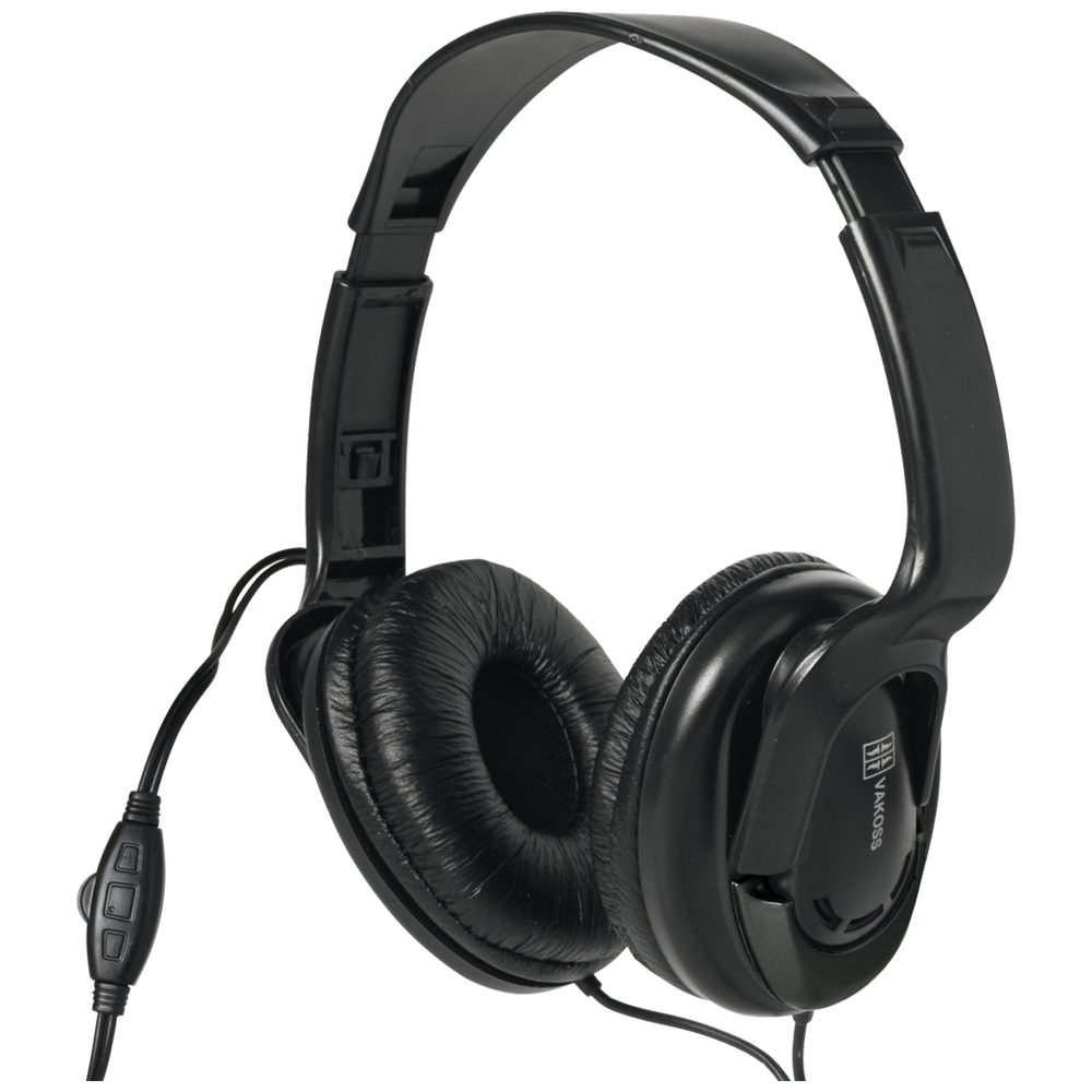 SAL Slušalice, stereo, 3,5mm, okretljivi zvučnici, crne - HPH 7 slika 1