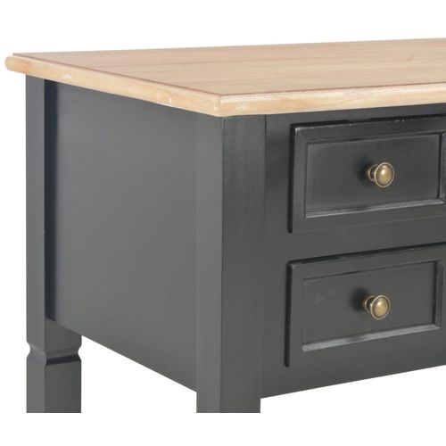 280071 Writing Desk Black 109,5x45x77,5 cm Wood slika 47