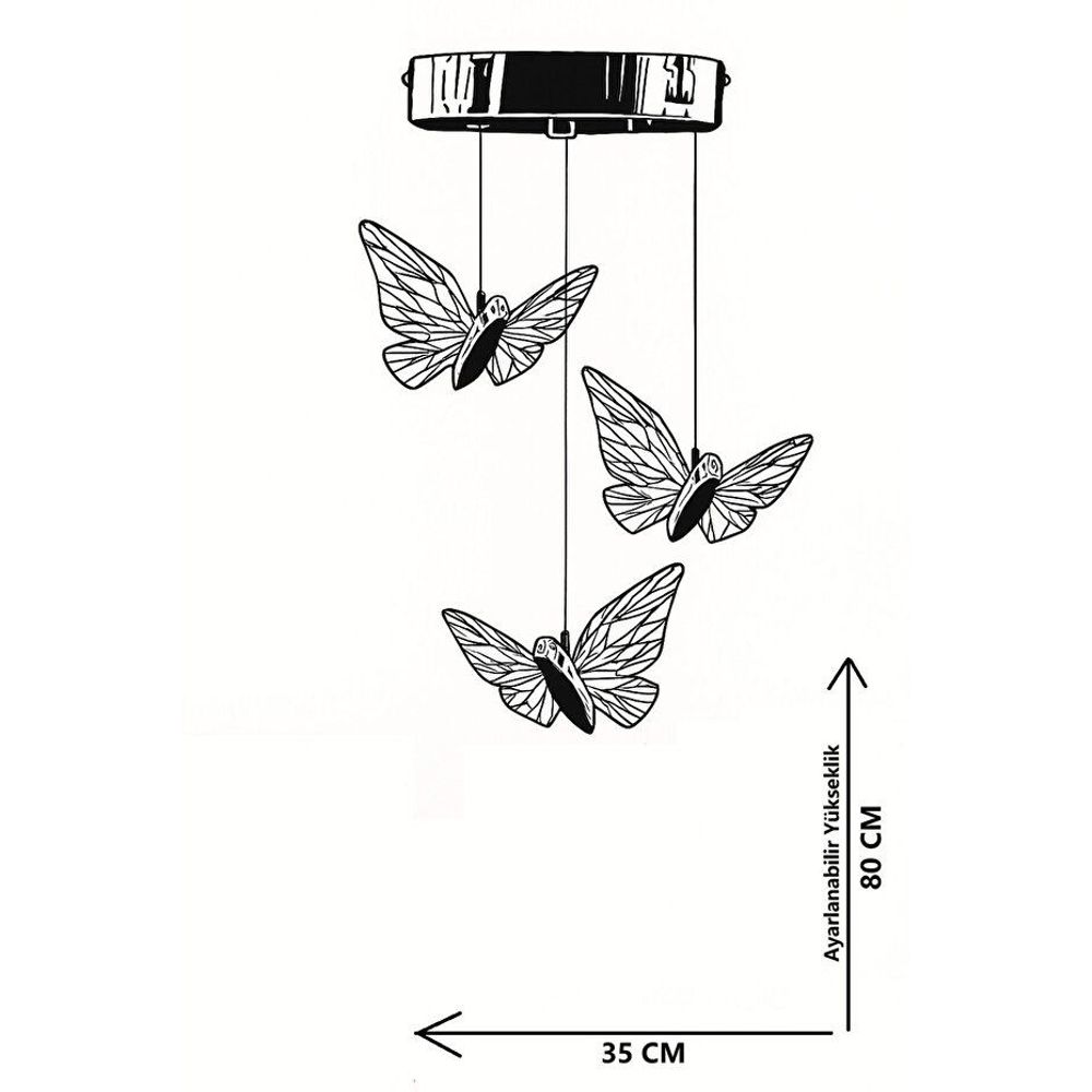 Luster Kelebek 3 – zlatna boja slika 4
