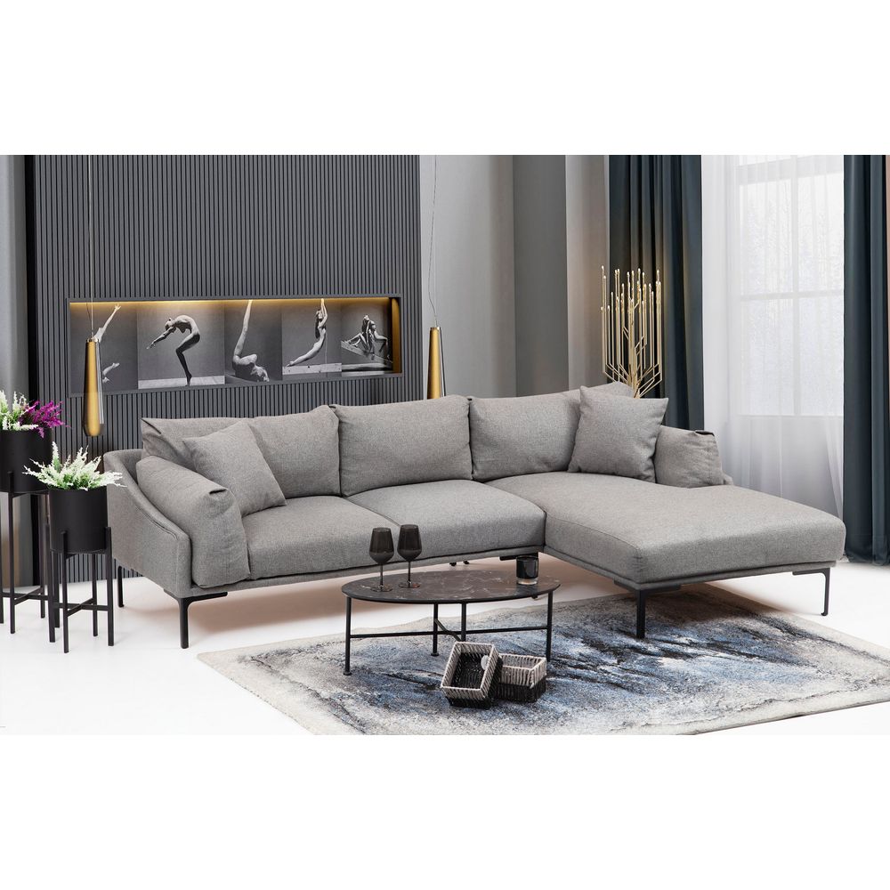 Leo Ugaona Sofa Desna - Siva slika 2