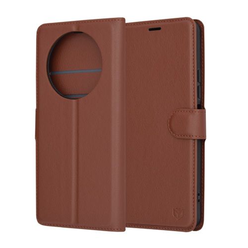 Techsuit Leather Folio preklopna maska za Xiaomi Redmi A3 – smeđa slika 1