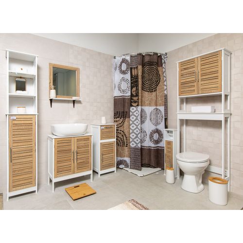 TENDANCE KUPATILSKI ORMARIĆ SA 2 VRATA I 1 POLICOM STOCHKLOM 63X23X179CM MDF BAMBUS BELA 9904306 slika 5