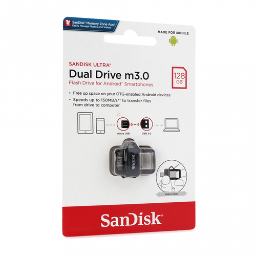 USB Flash memorija SanDisk Ultra 128GB m3.0 Grey&amp;Silver slika 1