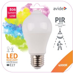 Avide PIR LED sijalica E27 806lm 4K 10W