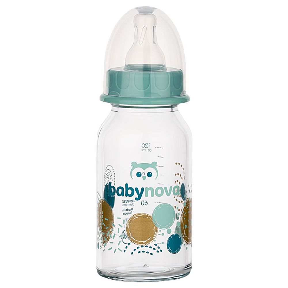 BABY NOVA Staklena flašica za bebu 0m+ 125ml, Mint slika 2