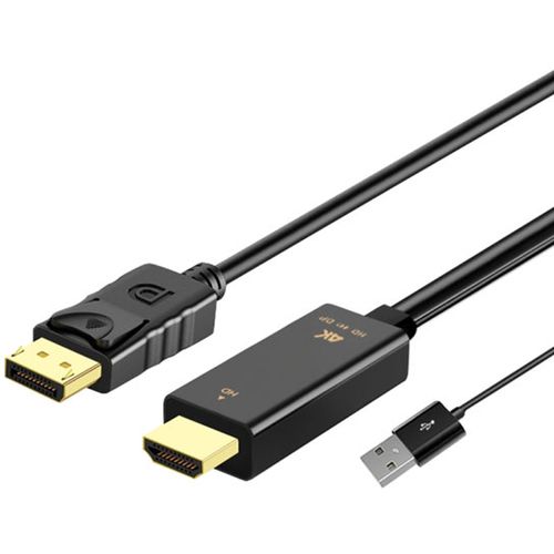 Linkom Kabl HDMI na DisplayPort (m/m) 1.8m+ USB 2.0 muski slika 1