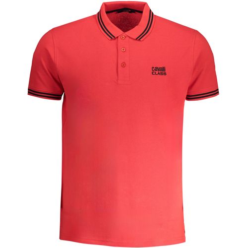 CAVALLI CLASS MEN'S SHORT SLEEVED POLO SHIRT RED slika 1