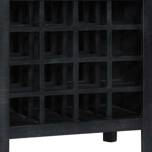 Stalak za vino crni 56 x 35 x 75 cm od masivnog drva manga slika 42