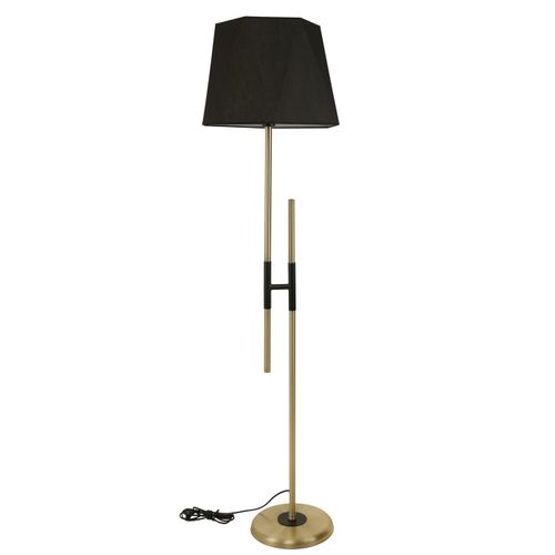 Felix Eskitme Lambader Altıgen Siyah Abajurlu Black Floor Lamp slika 1