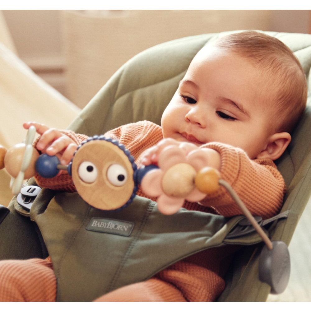 Babybjörn Ležaljka za bebu Bouncer Bliss Woven, Tamno zelena slika 3