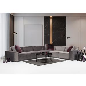 Lego Corner 2 (L1-O1-O1-C-O1-1R) Sivi Kutni Sofa
