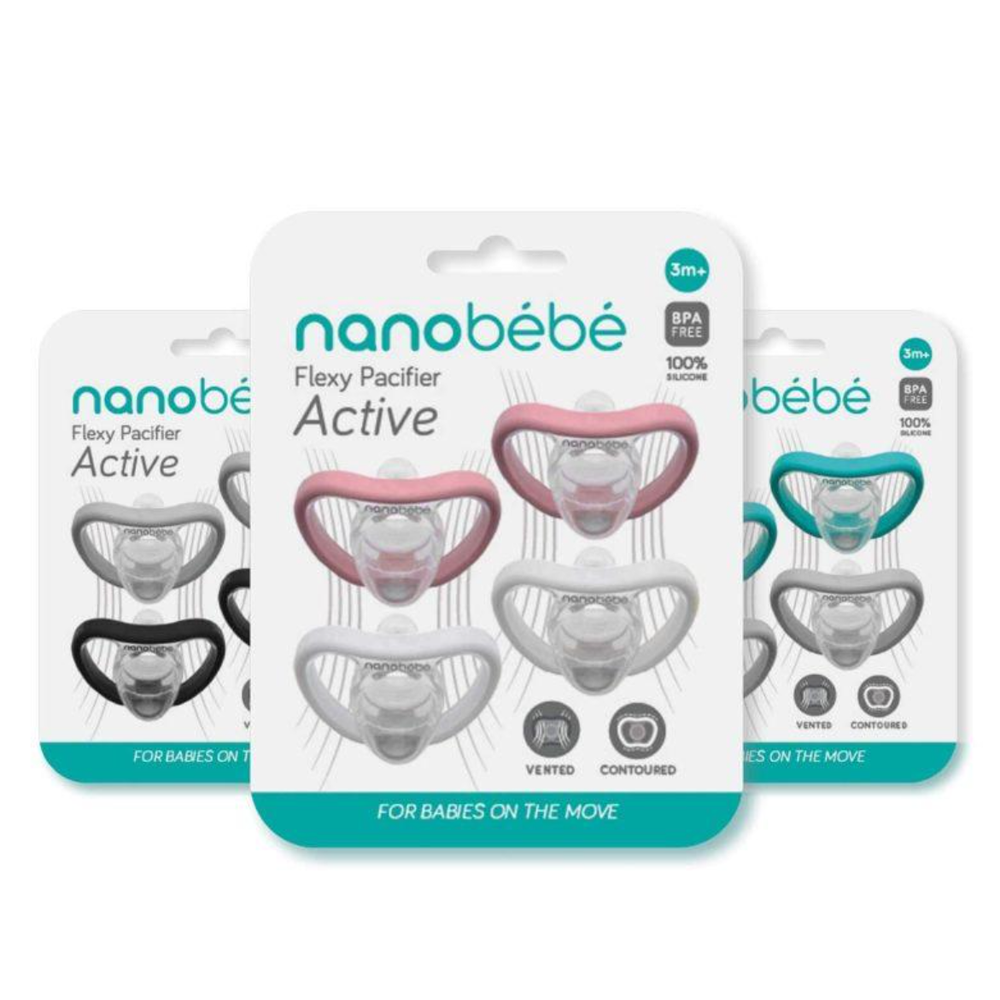 Nanobébé® Duda varalica Active Flexy 4m+, 4kom - Crna/Siva slika 6