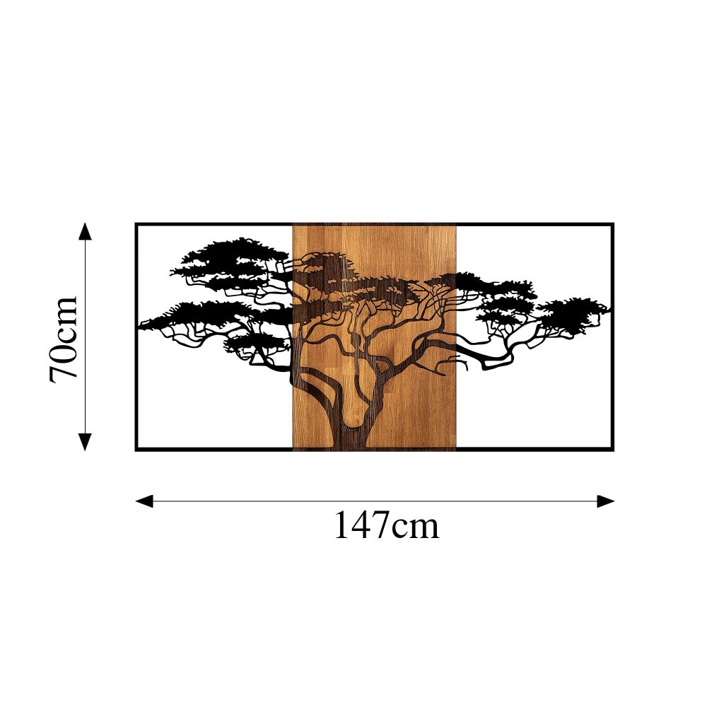 Dekorativni Zidni Ukras - Acacia Tree 328 u Boji Crnog Oraha slika 7