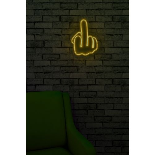 Wallity Ukrasna plastična LED rasvjeta, Middle Finger - Yellow slika 12