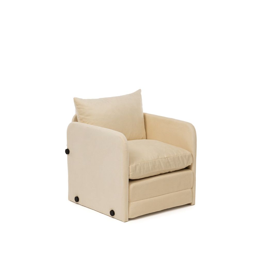 Saga Single - Krevet-sofa u krem boji za jednu osobu slika 3