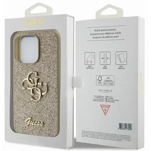 Original GUESS Hardcase GUHCP15XHG4SGD futrola za iPhone 15 PRO MAX (Fixed Glitter Big 4G / gold) slika 6