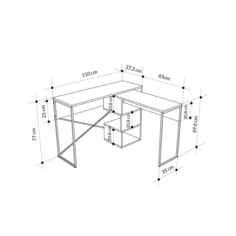 Badau - Radni Sto od Hrasta slika 4