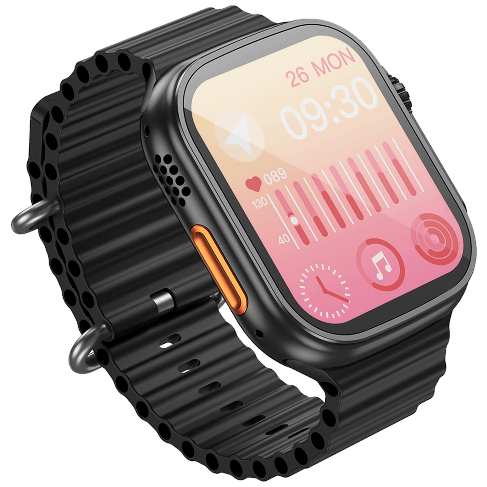 hoco. Sat pametni, 1.96" zaslon, Dual Bluetooth, IP67 - Y12 Black slika 4