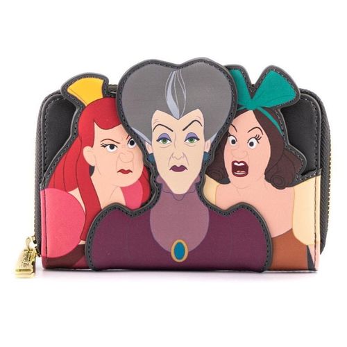 Disney Villains Scene Evil Stepmother Aand Step Sisters Zip Around Wallet slika 1