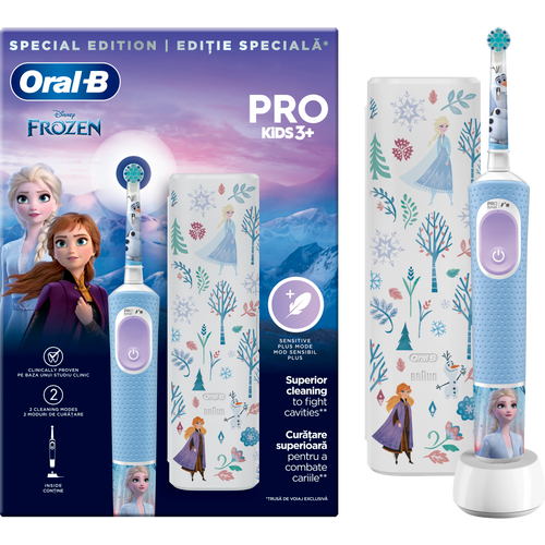 Oral-B Kids Frozen, Električna četkica sa putnom kutijom za decu 3+ slika 1