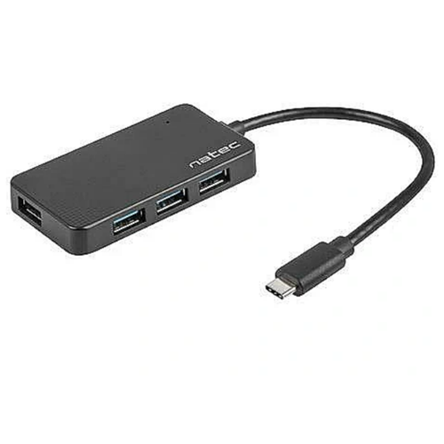 Natec NHU-1343 SILKWORM, USB 3.0 Type-C Hub, 4x Type-A Ports, Cable 15 cm slika 1