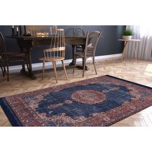 Tamnoplavi Višebojni Tepih 'Blues Chenille' - AL 87 (230 x 330 cm)
