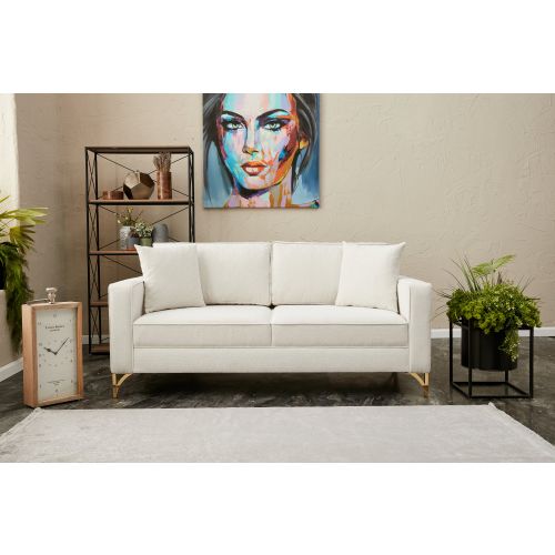 Atelier Del Sofa Dvosjed, Krem Zlato, Berlin - Cream, Gold slika 1