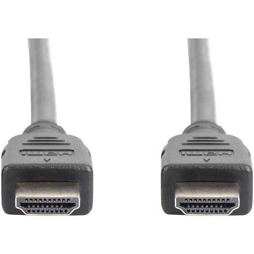 Digitus HDMI priključni kabel 1.00 m AK-330124-010-S pozlaćeni kontakti, Ultra HD (4K) HDMI s eternetom, high speed HDMI sa eternetom, pletena zaštita, sveukupno zaštićen, sa zaštitom, podržava HDMI, high speed  HDMI, standardni HDMI, Ultra HD (4K) HDMI, audio povratni kanal (arc) crna [1x muški konektor HDMI - 1x muški konektor HDMI] slika 2