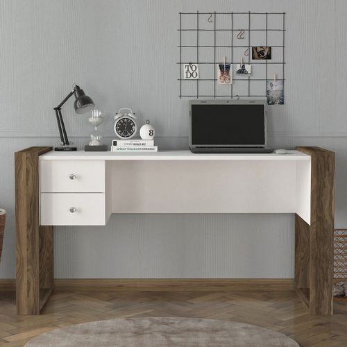 Woody Fashion Radni stol LORD, Lord - White, Walnut slika 1