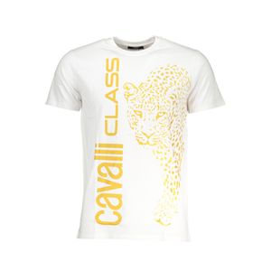 CAVALLI CLASS MEN'S SHORT SLEEVED T-SHIRT WHITE