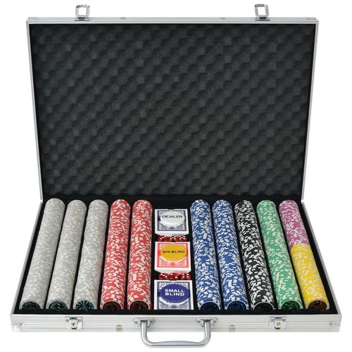 Set za Poker s 1000 Laserskih Žetona Aluminijum slika 16