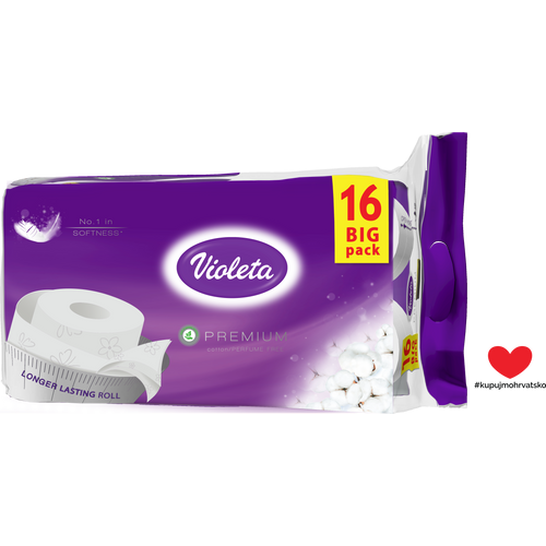 Violeta Toaletni papir 16/1, 3-sloja, premium, Natural slika 1