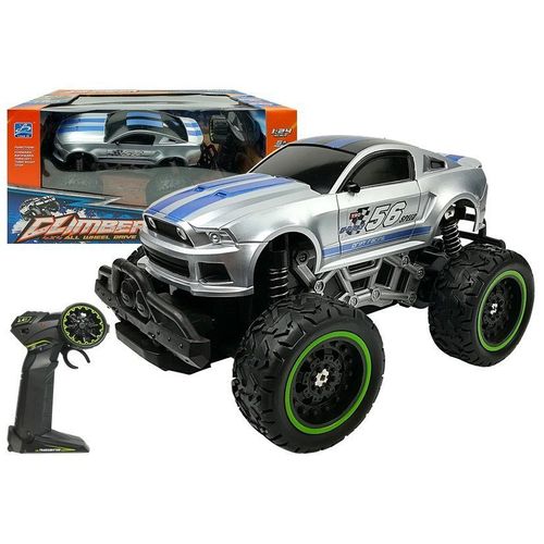 Monster Truck Mustang na daljinsko upravljanje 1:24 srebrni slika 1