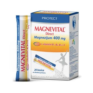 Esensa Magnevital Direct Magnezijum 400Mg I Zn Oralni Prašak 20 Kesica Protect Unisex