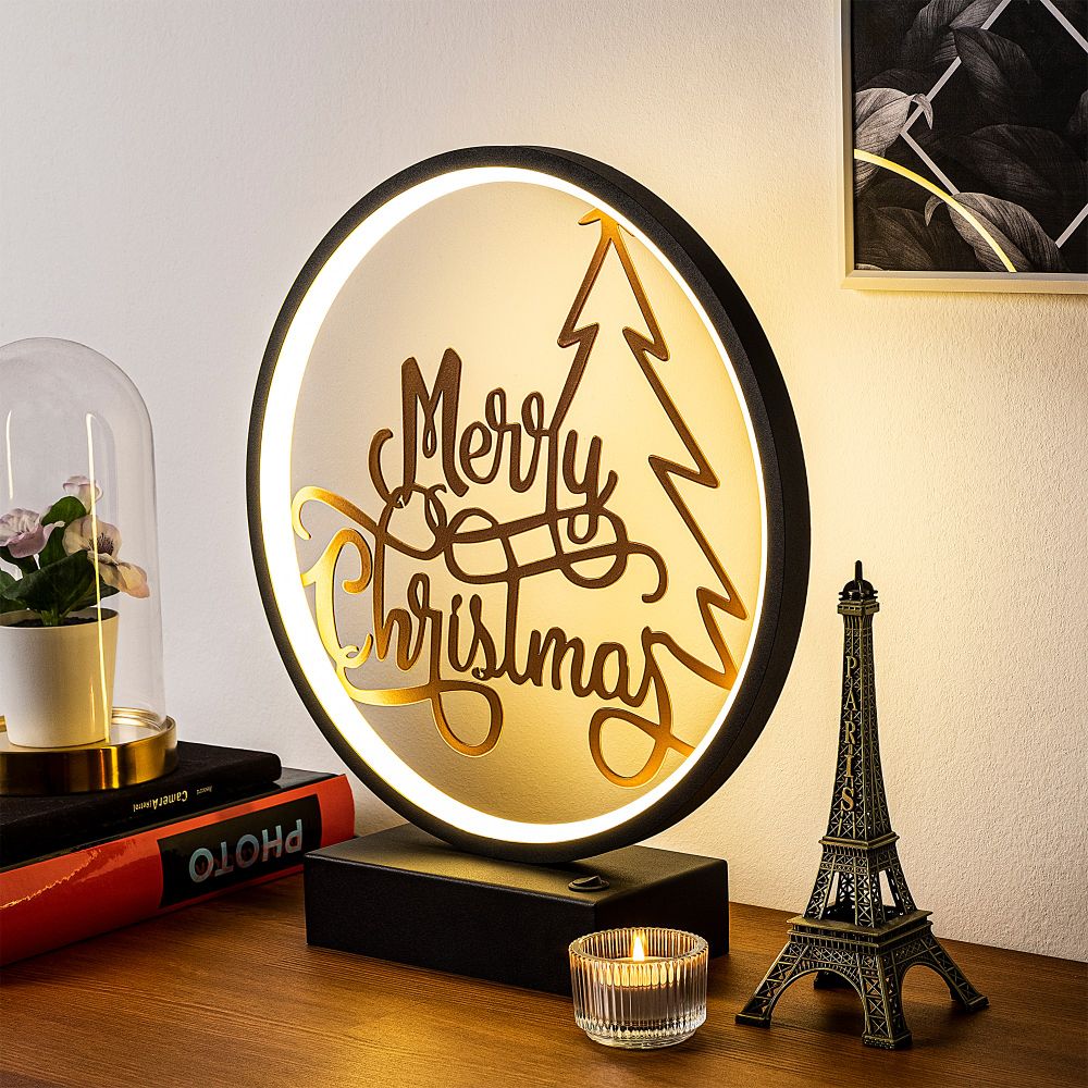 XMAS2 Crna i Bakrena Stočna Lampa slika 1
