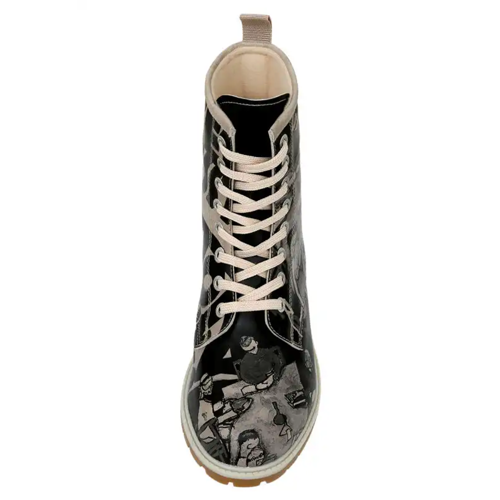 DOGO Duboke čizme Long Boots Supper BlackWhite slika 5