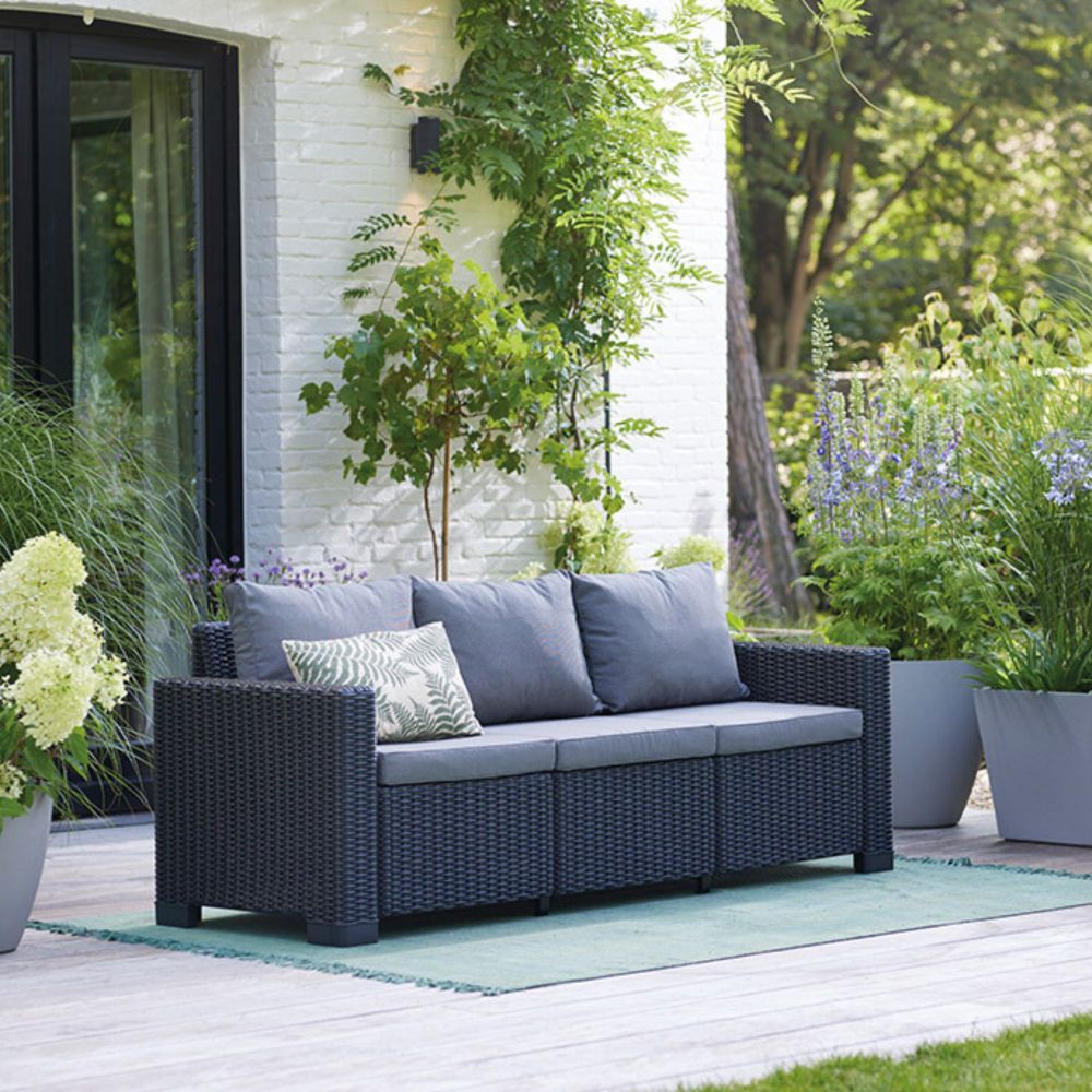 KETER vrtna sofa / trosjed CALIFORNIA, 120 x 70 x 245 cm, siva slika 2