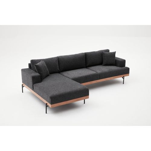 Atelier Del Sofa Kutna garnitura, Antracit, Liva Left - Anthracite slika 7