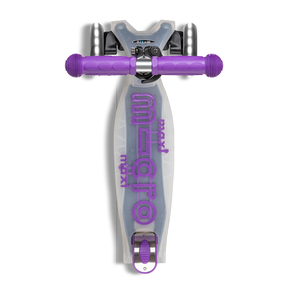 Micro Romobil Maxi Deluxe Flux LED, Ljubičasti slika 5