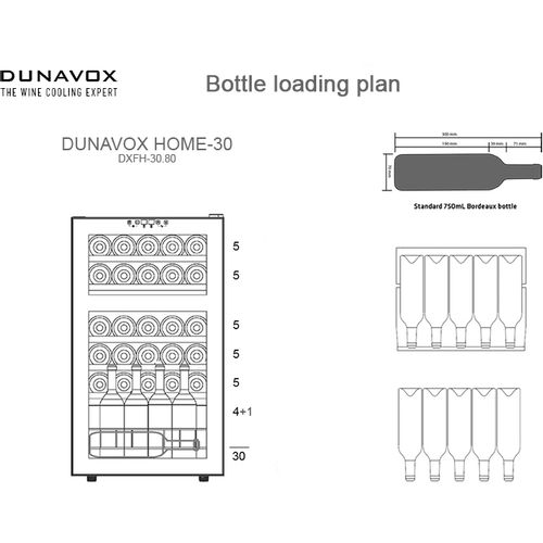 DXFH-30.80 DUNAVOX vinska vitrina slika 3
