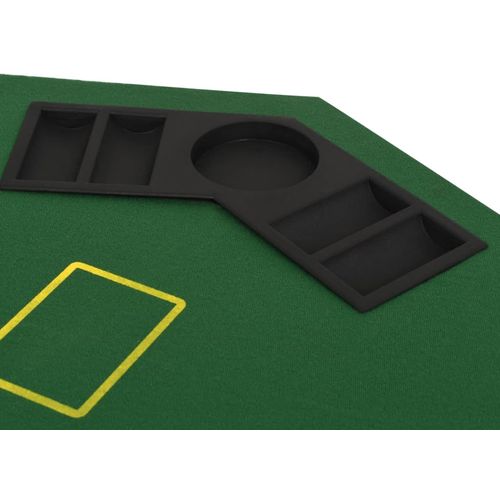 Sklopiva dvodijelna podloga za poker stol za 8 igrača osmerokutna zelena slika 30