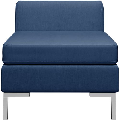 Modularna srednja sofa s jastukom od tkanine plava slika 3