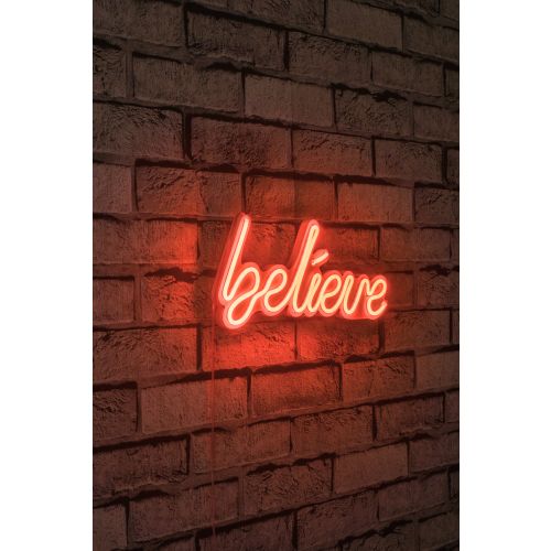 Wallity Ukrasna plastična LED rasvjeta, Believe - Red slika 1