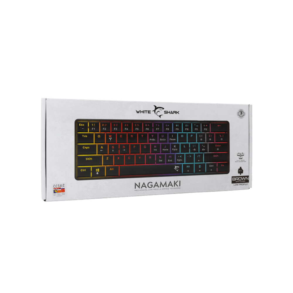 WHITE SHARK Mehanička tastatura GK-006132 NAGAMAKI / HR, smeđi prekidač slika 9