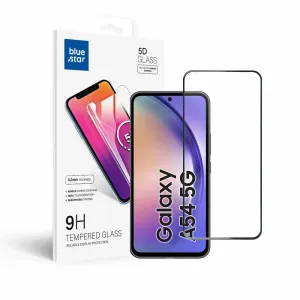 Blue Star 5D kaljeno staklo - za Samsung A54 5G (potpuno ljepilo/case friendly) - crno