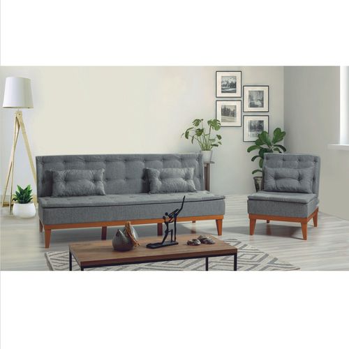 Fuoco-TKM04-94216 Dark Grey Sofa-Bed Set slika 2